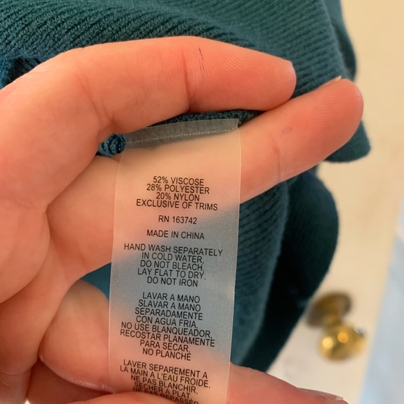 Liv Milano | Turquoise sweater with gemstones size large - Picture 2 of 7